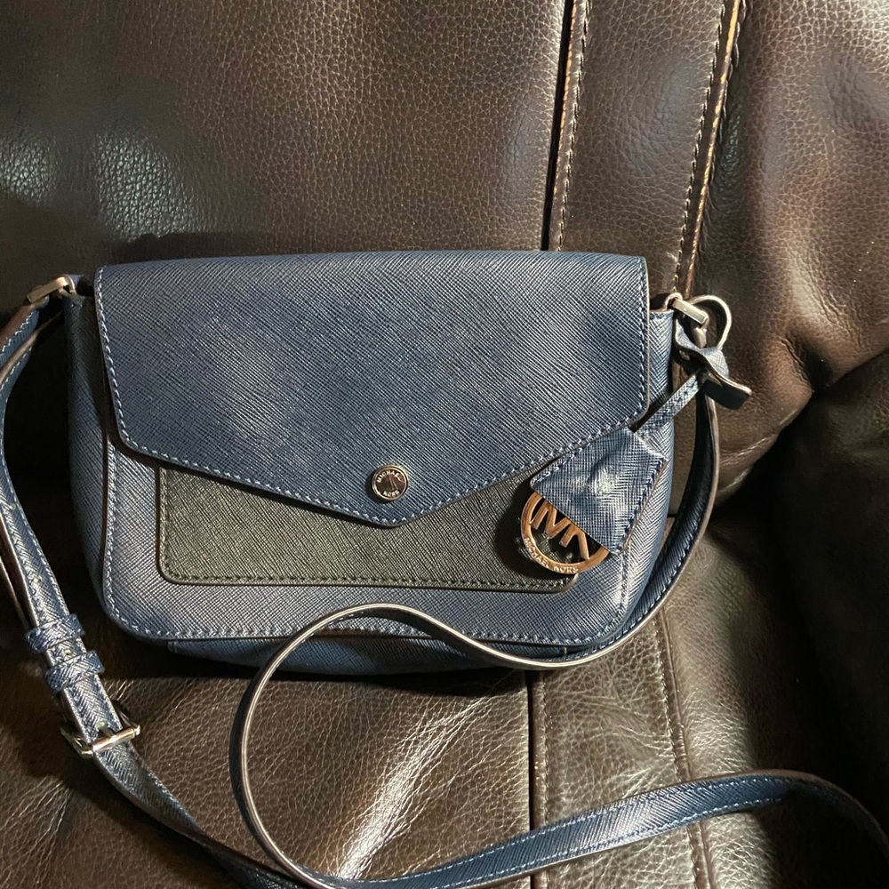 Michael Kors navy and black small bag